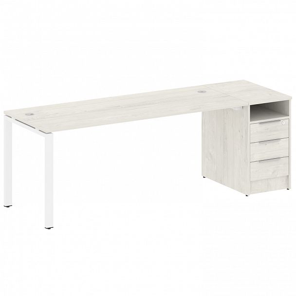 Рабочая станция "Metal System" БП.РС-СТП -1.5 дуб наварра/белый - Вид 1