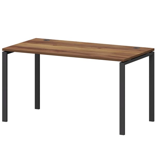 Стол на металлокаркасе СМС25-П-12К.73.Пр25 Таксония/Антрацит 1200x730x750 Смарт - Вид 1