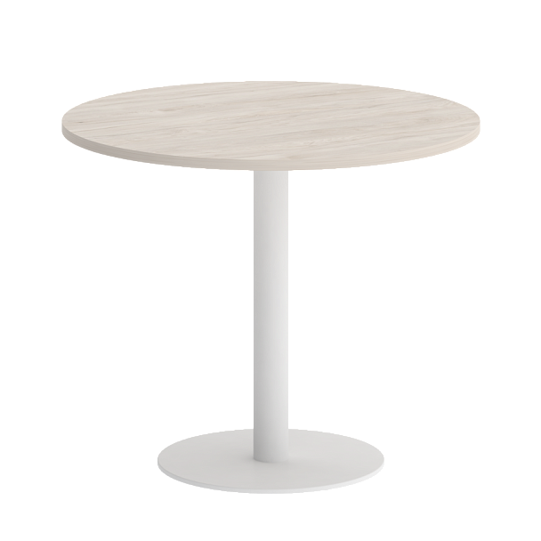Home Office Стол круглый VR.SP-5-90.1 Денвер светлый/Белый металл 900*900*753 - Вид 1
