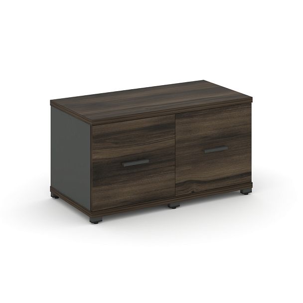 Concept Шкаф 2 узкие секции, 1 ниша CN.STU-123 A Дуб Мали/Антрацит/Металл Антрацит 836*420*450 - Вид 1