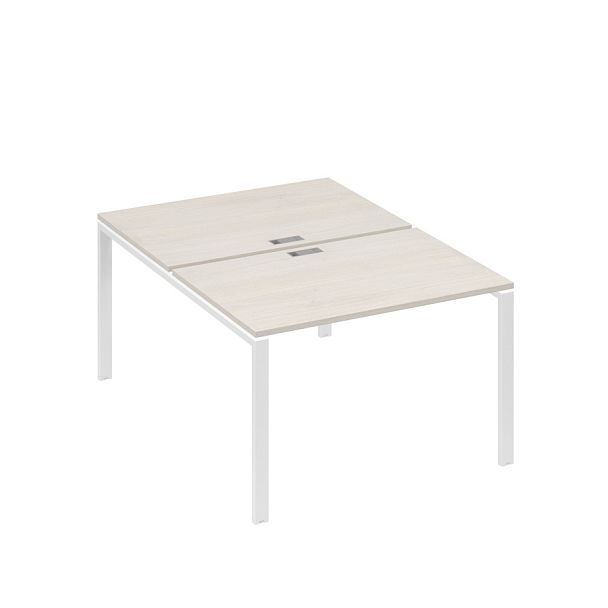 Станция рабочая 2х120 на металлокаркасе UNO A4 А4 Б1 176 БП дуб / металлокаркас белый - Вид 1