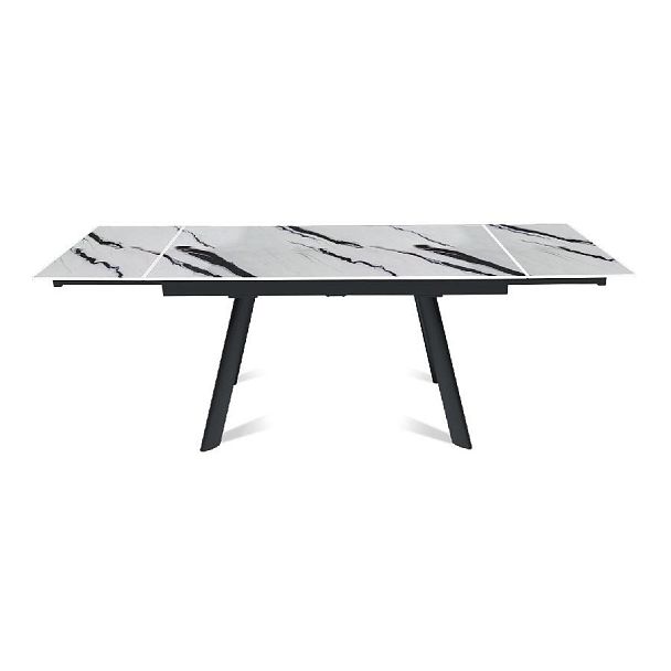 Стол раскладной Stone (140+40+40), керамика глянцевая Panda white - Вид 6