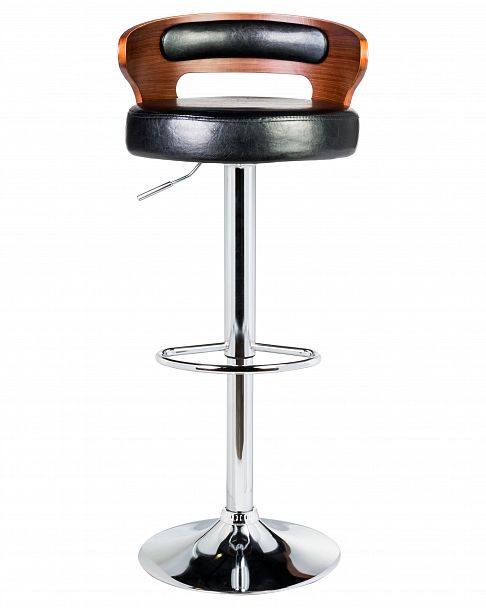 Стул барный DOBRIN FRED (коричневое дерево, чёрный) - Вид 5