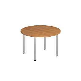Стол для переговоров круглый на хромированных опорах Формула МХ ФР 189 ольха европейская - Фото предпросмотра