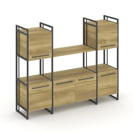 Rift Шкаф комбинированый RF.NS-002 Дуб Винченцо/Металл Антрацит 1598*396*1286 - Фото предпросмотра