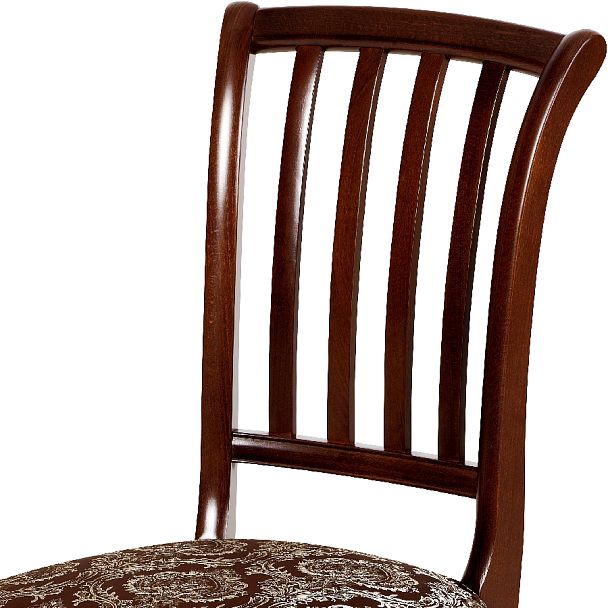 Стул деревянный с мягким сиденьем Бэль Античный орех/Темно-коричневый жаккард - Вид 6