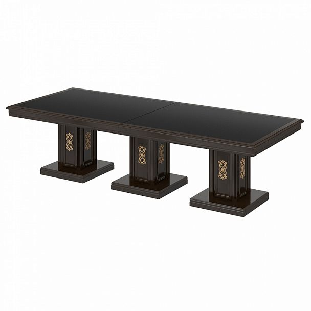 Стол переговорный модульный "Версаль люкс" ПК-ВРЛ-СТГ300Х117К/И3/1-В1-981 темный орех - Вид 1