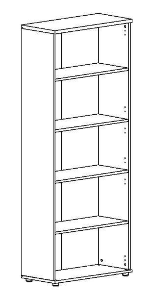 Стеллаж высокий A4 А4 375 БП мокко премиум - Вид 3