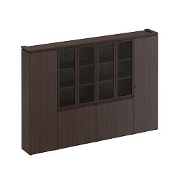 Шкаф комбинированный узкий со стеклом 2 шт. для одежды Mark-II МК 390 дуб валенсия - Фото предпросмотра