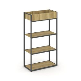 Rift Стеллаж металлический высокий приставной RF.STM-002 Дуб Винченцо/Металл Антрацит 696*350*1250 - Фото предпросмотра