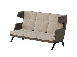 Aldo Диван трёхместный высокий с декором из пуговиц ALDB-03 Сан 03/Сан 06/Металл Черный 2010*960*118 - Фото предпросмотра