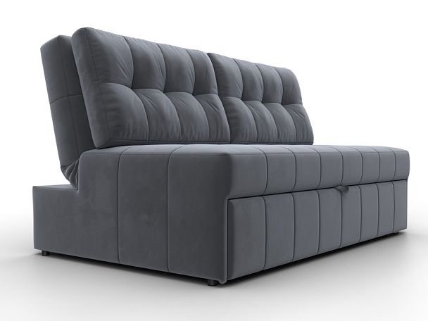 Диван прямой Лига-107 (140) Велюр серый - Вид 3