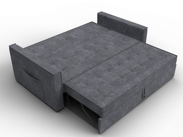 Диван прямой Лига-104 (160) Велюр серый - Вид 8