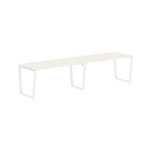 Стол 2-х местный EVWST 3180 Ясень Траун/Белый 3126х800х750 EDIS - Вид 1