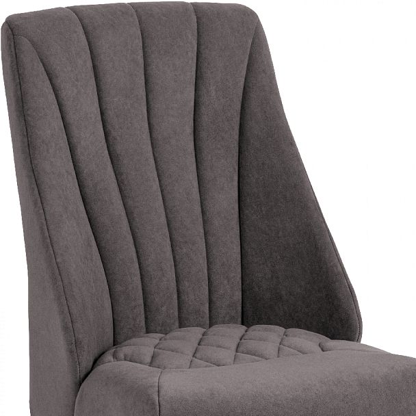 Стул деревянный мягкий Лорелин Черный/Темно-серый велюр - Вид 8
