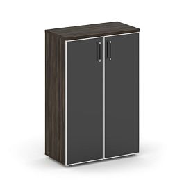 Шифт Шкаф средний широкий SK.ST-2.4R black Дуб Мали/Стекло Black 800*420*1207 - Фото предпросмотра