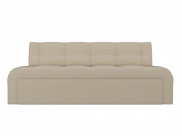 Кухонный прямой диван Люксор (полностью экокожа бежевая) - Вид 2
