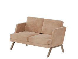 Aldo Диван двухместный ALD-02L Timless 020/Металл Капучино 1430*875*890 - Фото предпросмотра