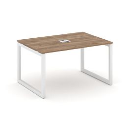 Стайл Проджект Стол переговорный SN-5O.SPRG-001 Дуб Табак/Металл Белый 980*980*750 - Фото предпросмотра