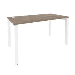 Onix Стол рабочий на П-образном м/к O.MP-SP-3.7 Тиквуд темный/Белый металл 1380*720*750 - Фото предпросмотра
