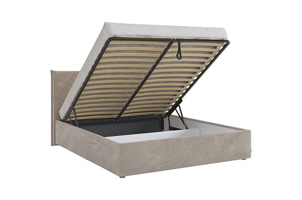 Кровать с подъемным механизмом Квест 160х200 см ZP.KM1.6-17.2763 латте (велюр) - Вид 5