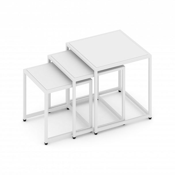 Стол журнальный "Loft" VR.L-SJK-50 Белый Бриллиант/Белый - Вид 4