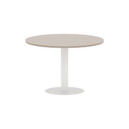 Конференц стол ПРГ-100 Мокачино/Белый D1000х750 - Фото предпросмотра