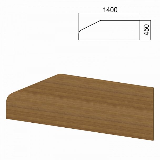 Экран-перегородка к столам "Арго", шириной 1400 мм, орех - Вид 1