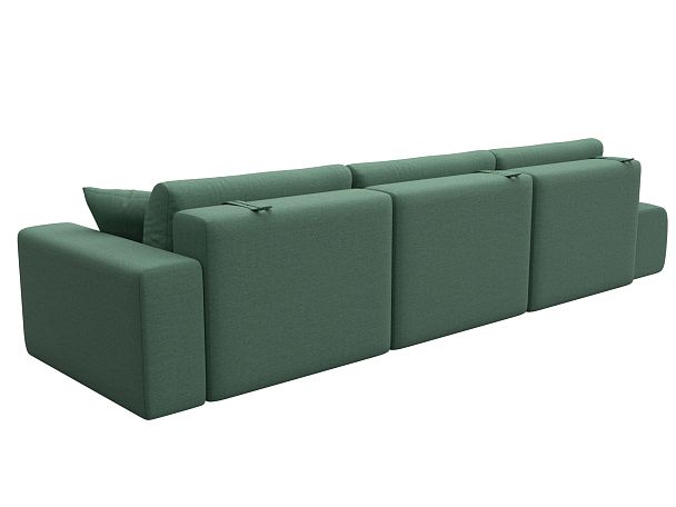 Диван прямой Лига-036 НПБ Модерн Лонг подлокотник справа Рогожка зеленый - Вид 6