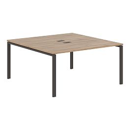 Стол 2-х местный EUWST 1516 Дуб Денвер светлый/Мокко 1560х1606х750 EDIS - Фото предпросмотра