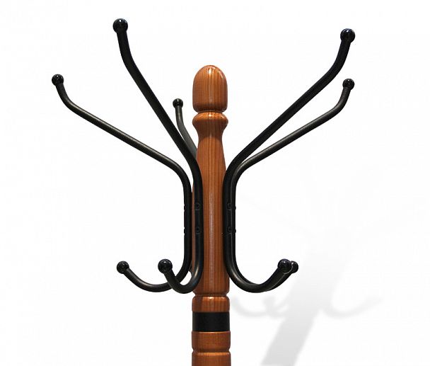 Вешалка  Sheffilton SHT-CR12 светлый орех/черный/мрамор - Вид 3