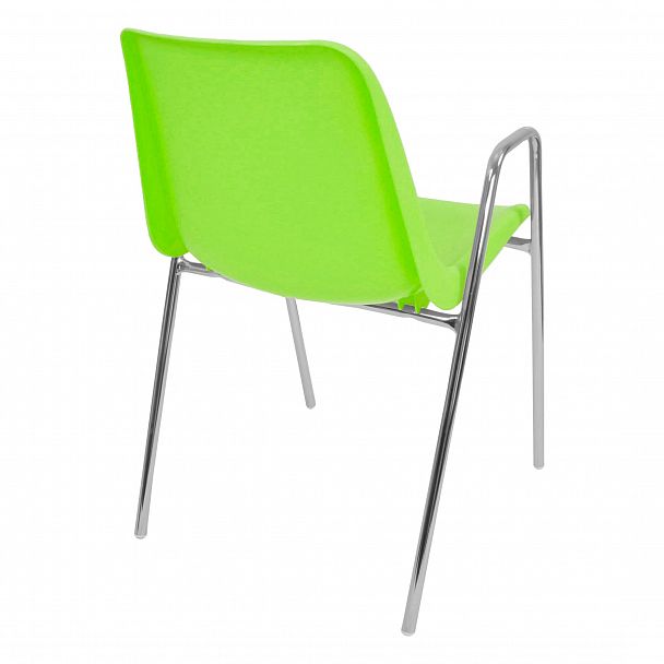 Стул Vicenza (4 высокие ножки c подлокотниками), каркас Хром, салатовый, стопируемый - Вид 4