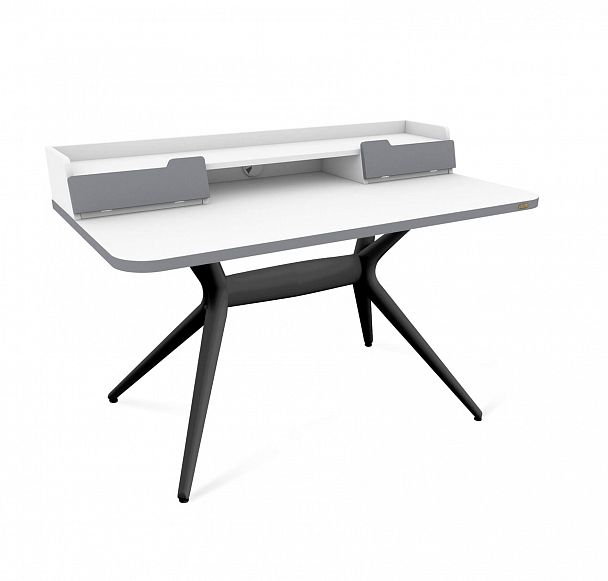 Стол рабочий Sheffilton SHT-TU30-2/TT31 120/65 ЛДСП черный/белый шагрень/серый - Вид 2