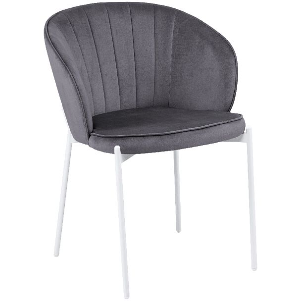 Комплект кухонных стульев Миэль серый велюр/белый, 3 шт. - Вид 3