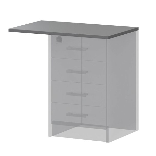 Крышка к приставным тумбам А-706.Ф Серый 730x450x22 Арго - Вид 1