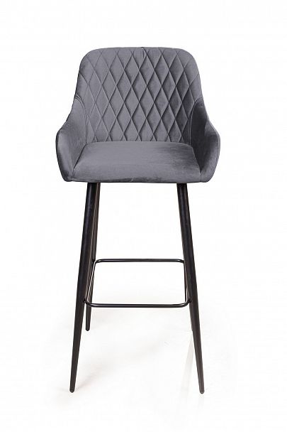 Стул барный Robert, бархат серый 27 - Вид 2
