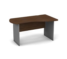 Стол асимметричный L,R 1400 Берлин Орех Вармия/Серый СА 140 - Фото предпросмотра