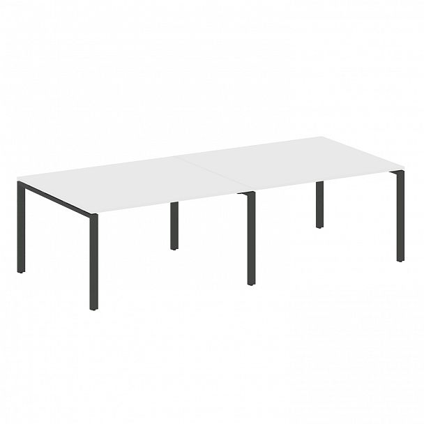 Стол для переговоров "Metal System" БП.ПРГ-2.3 белый/антрацит - Вид 1
