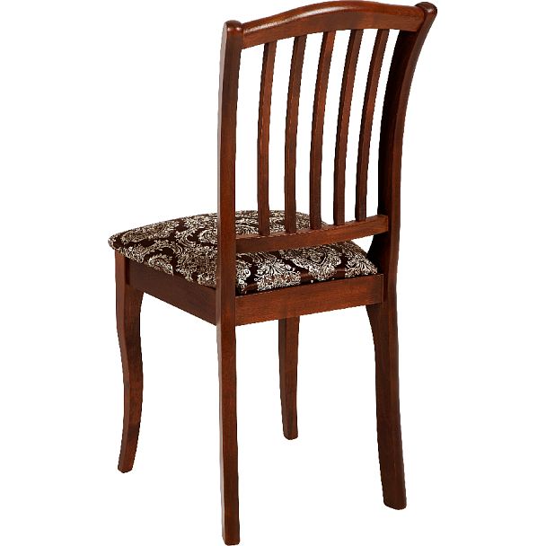 Комплект деревянных стульев с мягким сиденьем Элин Темный орех/Темно-коричневый жаккард, 2 шт. - Вид 5