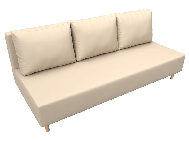 Диван прямой Лига-033 Экокожа бежевый - Вид 5