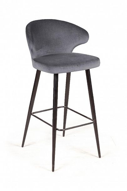Стул барный Richard, бархат серый 27 - Вид 1