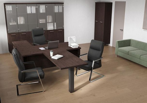 Фёст Брифинг-приставка KB-2 Клен/Металл Серый 904*904*765 - Вид 4