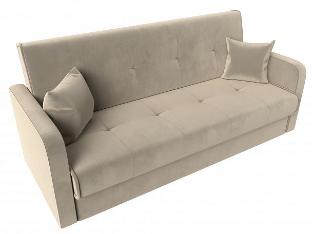 Диван книжка Надежда (полностью микровельвет бежевый) - Вид 5