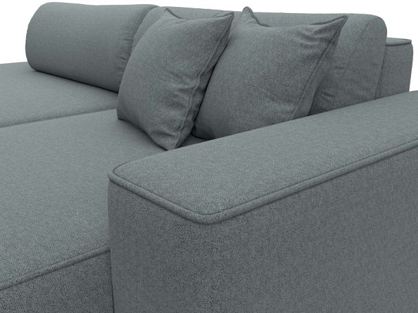 Диван угловой Лига-065 БП угол правый Рогожка серый - Вид 4