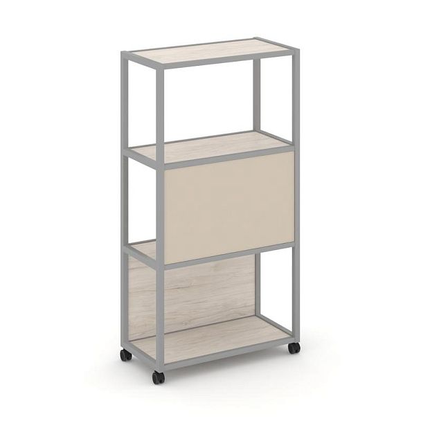 Shelf Mobile Стеллаж 4 уровня 1 секция VR.LT-STK-403.06 Денвер Светлый/Металл Серый/W-04 600*400*1523 - Вид 2
