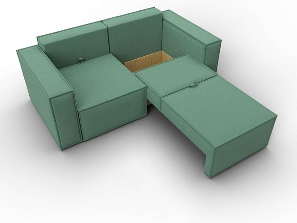 Диван прямой Куба мини Рогожка зеленый - Вид 7