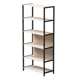 Стеллаж металлический высокий Everprof EVO 830х385x1840 Кашемир/Черный - Фото предпросмотра