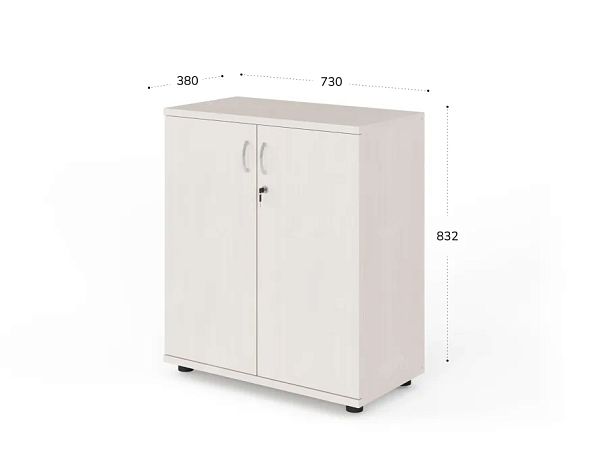 UNITY РШ3-12 ДУБ МОЛОЧНЫЙ Закрытый шкаф Прямой 730x380x832 - Вид 2