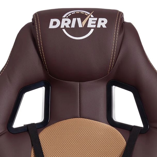 Кресло Драйвер/Driver (22), кож/зам/ткань, коричневый/бронза - Вид 8