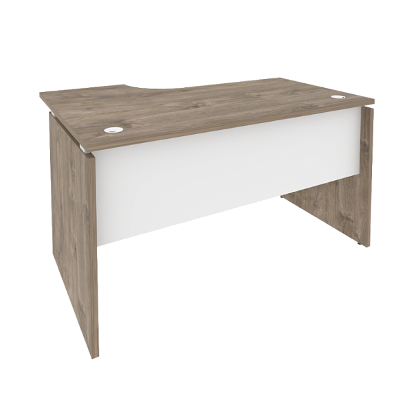 Onix Стол эргономичный правый O.SA-2 (R) Тиквуд темный/Белый бриллиант 1380*980*750 (720/460) - Вид 1